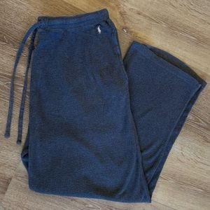 XL Mens Polo Ralph Lauren Grey Pajama Waffle Knit thermal Lounge Pants w pockets